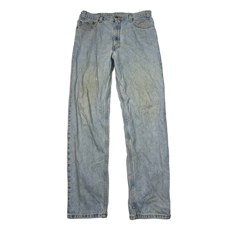 Levi’s VTG 80s 540 Relaxed Straight Jeans Bronze Tab Light Wash FLAW Mens 34x33